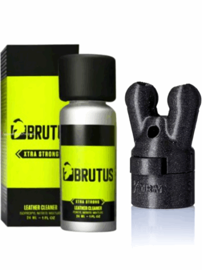 Sniff it Combo! Brutus XTRA Strong 24ml Poppers oraz Poppers Booster Cap XTRM Double Small Black LEAK PROOF